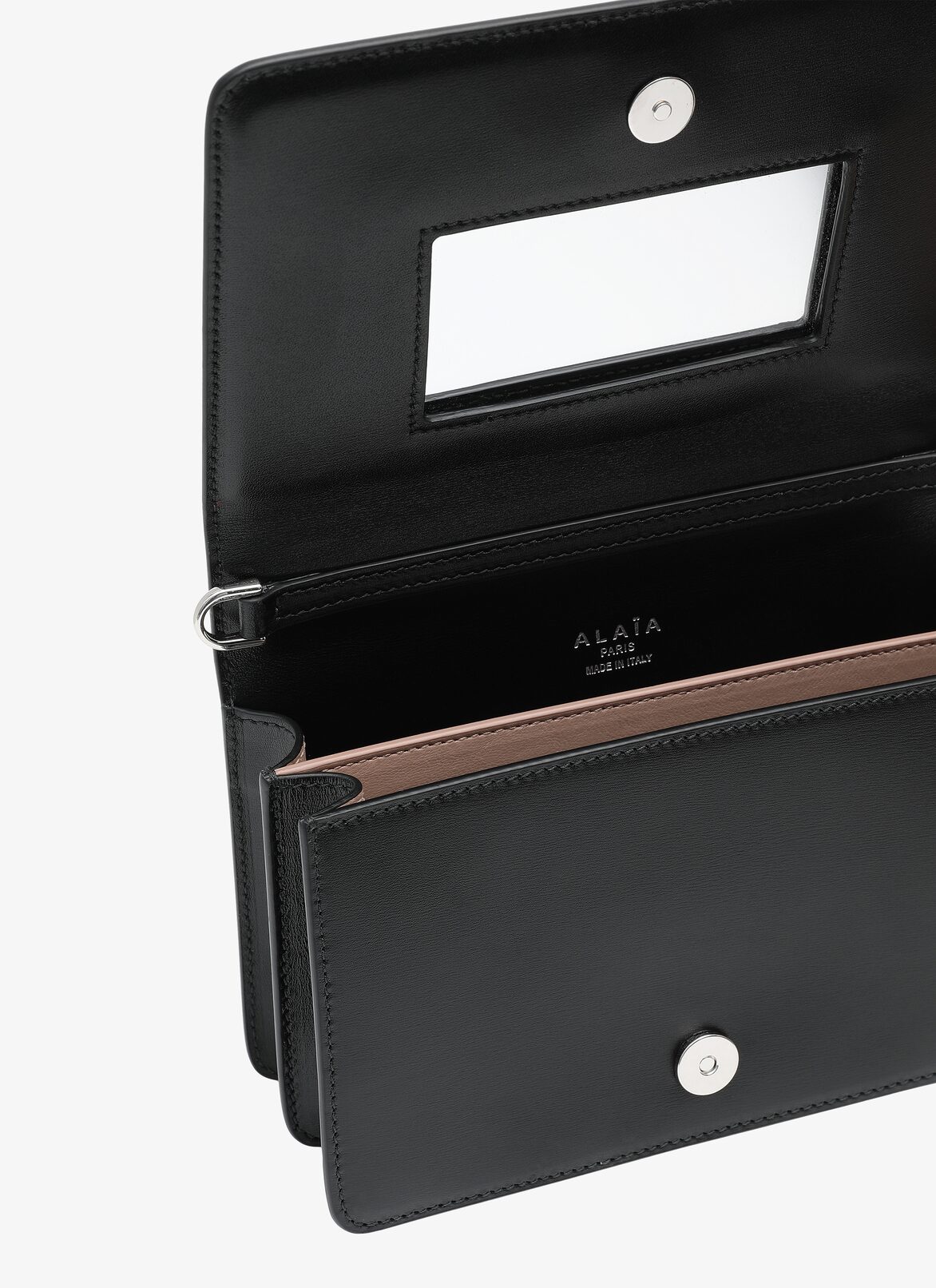 FRANCA SMALL CL+MET.LAITON FLEUR STRAP BLACK ALAÏA BLACK  FRANCA SMALL CL+MET.LAITON FLEUR STRAP BLACK